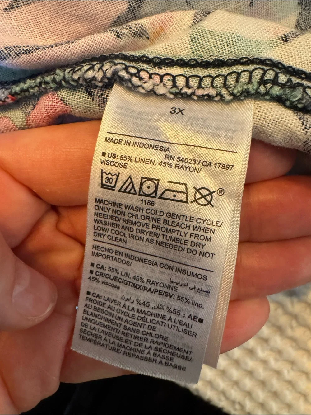 Old Navy 3X Floral linen Slip Dress with Adjustable Straps